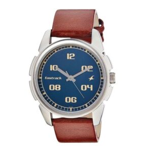 Fastrack-3124SL02-Mens-Analog-Watch-Blue-Dial-Brown-Leather-Strap