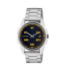 Fastrack-3124SM02-Mens-Analog-Watch-Black-Dial-Stainless-Steel-Strap