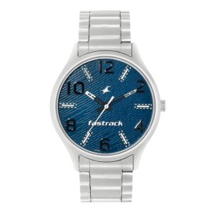 Fastrack-3184SM01-Mens-Analog-Watch-Blue-Dial-Stainless-Steel-Strap