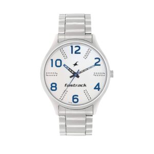 Fastrack-3184SM02-Mens-Analog-Watch-White-Dial-Stainless-Steel-Strap