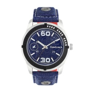 Fastrack-3189KL01-Mens-Analog-Watch-Grey-Dial-Blue-Denim-Strap