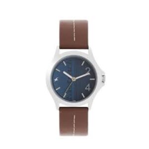 Fastrack-3220SL01-Mens-Analog-Watch-Blue-Dial-Brown-Leather-Strap