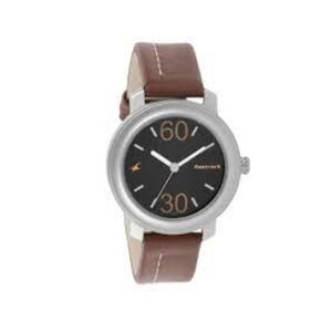 Fastrack-3222SL01-Mens-Analog-Watch-Black-Dial-Brown-Leather-Strap