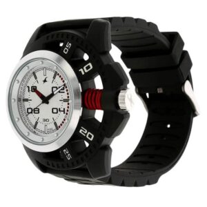 Fastrack-38028PP01-Mens-Analog-Watch-Silver-Dial-Black-Rubber-Strap