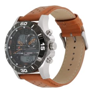 Fastrack-38035SL04-Mens-Analog-Digital-Watch-Black-Dial-Brown-Leather-Strap