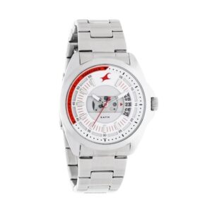 Fastrack-38049SM02-Mens-Analog-Watch-White-Dial-Stainless-Steel-Strap