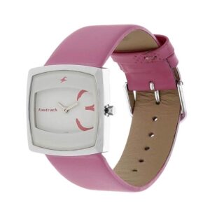 Fastrack-6013SL01-WoMens-Analog-Watch-White-Dial-Pink-Leather-Strap