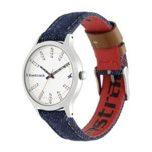 Fastrack-6180SL01-WoMens-Analog-Watch-White-Dial-Blue-Denim-Strap