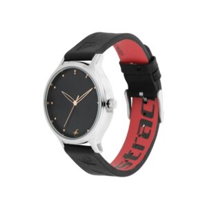Fastrack-6189SL01-WoMens-Analog-Watch-Black-Dial-Black-Leather-Strap