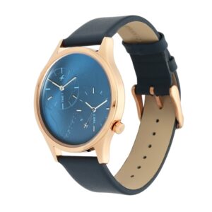 Fastrack-6220WL02-WoMens-Analog-Dual-Time-Watch-Blue-Dial-Black-Leather-Strap