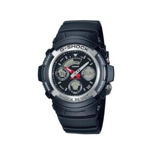 G-Shock-Watch-AW-590-1ADR-Unisex-Watch-Analog-Digital-Combo-Black-Dial-Black-Resin-Band