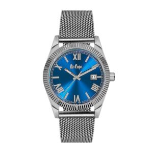 Lee-Cooper-LC06522-390-Mens-Analog-Watch-Blue-Dial-Stainless-Steel-Mesh-Strap