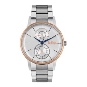 Lee-Cooper-LC06613-530-Mens-Analog-Watch-Silver-Dial-Multi-Function-3-Hands-Stainless-Steel-Strap