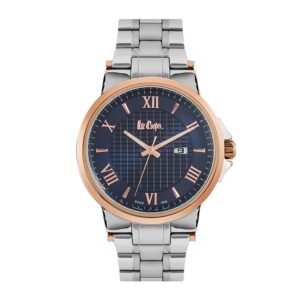 Lee-Cooper-LC06622-590-Mens-Analog-Watch-Blue-Dial-Silver-Stainless-Steel-Strap