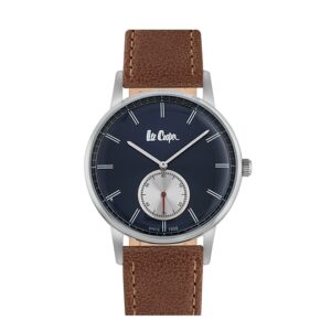 Lee-Cooper-LC06673-392-Mens-Analog-Watch-Blue-Dial-Brown-Leather-Strap