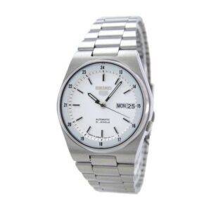 Seiko-SNXM17J5-Mens-Mechanical-Watch-Analog-White-Dial-Silver-Stainless-Band