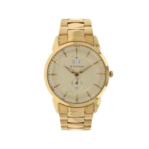 Titan-1521YM02-Mens-Watch-Regalia-Collection-Analog-Champagne-Dial-Gold-Stainless-Band