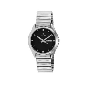 Titan-1578SM04-Mens-Watch-Karishma-Collection-Analog-Black-Dial-Silver-Stainless-Band