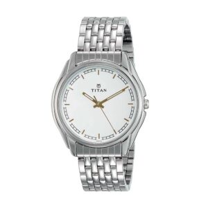 Titan-1578SM05-Mens-Watch-Karishma-Collection-Analog-White-Dial-Silver-Stainless-Band