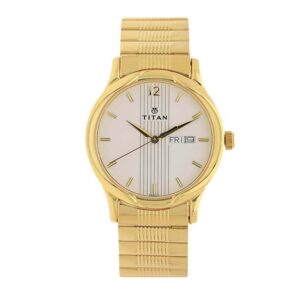 Titan-1580YM04-Mens-Watch-Karishma-Collection-Analog-White-Dial-Gold-Stainless-Band