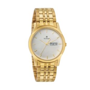 Titan-1636YM01-Mens-Watch-Karishma-Collection-Analog-White-Dial-Gold-Stainless-Band