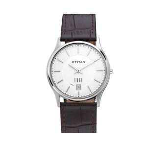 Titan-1683SL01-Mens-Watch-Edge-Collection-Analog-White-Dial-Black-Leather-Band