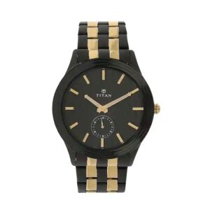 Titan-1722KM01-Mens-Watch-Regalia-Collection-Analog-Black-Dial-Black-Gold-Stainless-Band