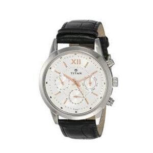 Titan-1766SL04-Mens-Watch-Classique-Collection-Analog-Silver-Dial-Black-Leather-Band