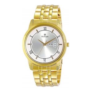 Titan-1774YM01-Mens-Watch-Karishma-Collection-Analog-Champagne-Dial-Gold-Stainless-Band