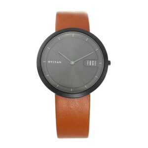 Titan-1779NL01-Mens-Watch-Edge-Collection-Analog-Black-Dial-Brown-Leather-Band