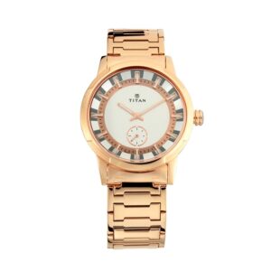 Titan-1792WM01-Mens-Watch-Regalia-Collection-Analog-White-Dial-Rose-Gold-Stainless-Band