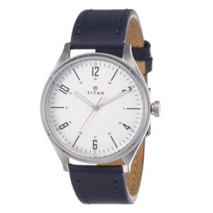 Titan-1802SL02-Mens-Watch-Regalia-Collection-Analog-White-Dial-Black-Leather-Band