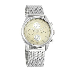 Titan-1805SM01-Mens-Watch-Classique-Collection-Analog-Champagne-Dial-Silver-Stainless-Band