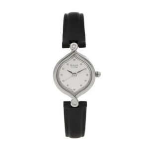 Titan-2296SL01-WoMens-Watch-Raga-Collection-Analog-Silver-Dial-Black-Leather-Band