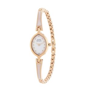 Titan-2370WM01-WoMens-Watch-Raga-Collection-Analog-White-Dial-Rose-Gold-Stainless-Band