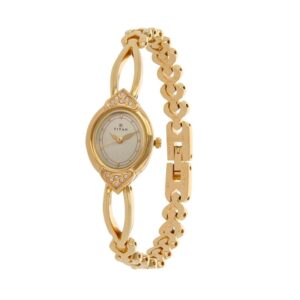 Titan-2468YM04-WoMens-Watch-Karishma-Collection-Analog-White-Dial-Gold-Stainless-Band