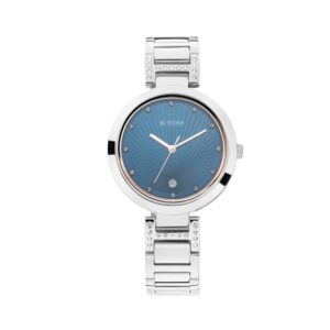 Titan-2480SM11-WoMens-Watch-Sparkle-Collection-Analog-Blue-Dial-Silver-Stainless-Band