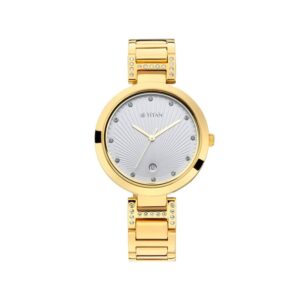 Titan-2480YM02-WoMens-Watch-Sparkle-Collection-Analog-White-Dial-Gold-Stainless-Band