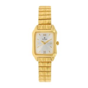 Titan-2488YM01-WoMens-Watch-Karishma-Collection-Analog-Silver-Dial-Gold-Stainless-Band