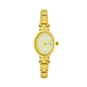 Titan-2535YM01-WoMens-Watch-Karishma-Collection-Analog-Champagne-Dial-Gold-Stainless-Band