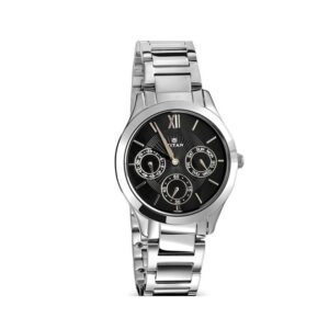Titan-2570SM02-WoMens-Watch-Workwear-Collection-Analog-Black-Dial-Silver-Stainless-Band