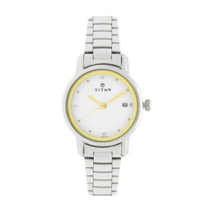 Titan-2572SM01-WoMens-Watch-Karishma-Collection-Analog-White-Dial-Silver-Stainless-Band