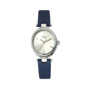 Titan-2579SL01-Womens-Watch-Raga-Collection-Analog-Silver-Dial-Blue-Leather-Band