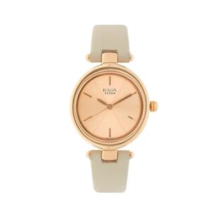 Titan-2579WL01-Womens-Watch-Raga-Collection-Analog-Rose-Gold-Dial-White-Leather-Band