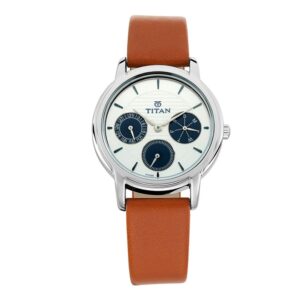 Titan-2595SL02-Womens-Watch-Karishma-Collection-Analog-Black-White-Dial-Brown-Leather-Band.