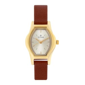 Titan-2597YL01-Womens-Watch-Workwear-Collection-Analog-Champagne-Dial-Brown-Leather-Band