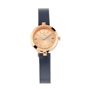 Titan-2598WL01-Womens-Watch-Karishma-Collection-Analog-Rose-Gold-Dial-Black-Leather-Band