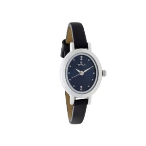 Titan-2599SL01-Womens-Watch-Karishma-Collection-Analog-Blue-Dial-Black-Leather-Band