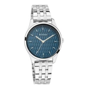 Titan-2639SM02-WoMens-Watch-Workwear-Collection-Analog-Blue-Dial-Silver-Stainless-Band