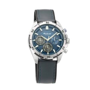 Titan-90114KP03-Mens-Watch-Octane-Collection-Analog-Blue-Dial-Black-Leather-Band